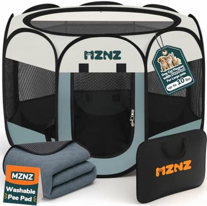 Dog Cat Small Animal Puppy Playpen Crate with Pee Pad, Small
