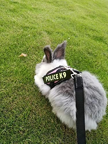 Rabbit Harness with Leash for Bunny Rabbits Cats Small Animals (Pink)