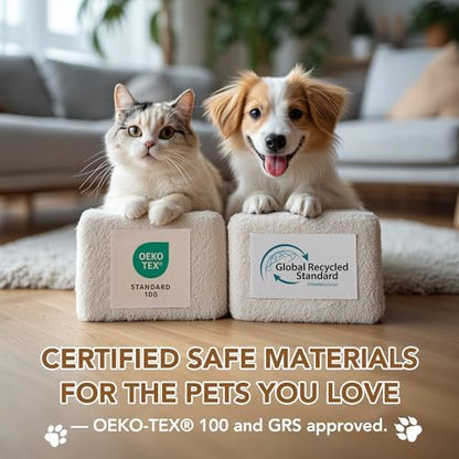 PETNOVO Dog Bed with Reversible Blanket for Cats and Small to Medium Dogs