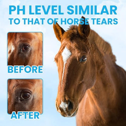 Eye Cleanser 150ml/5 fl.oz for Horses and Ponies Deeply Cleans Foreign Particles Moisturizing Eye Cleanser 1 Bottle