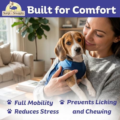 Surgi Snuggly Dog Surgery Recovery Suit, Cone Alternative, Spay/Neuter M