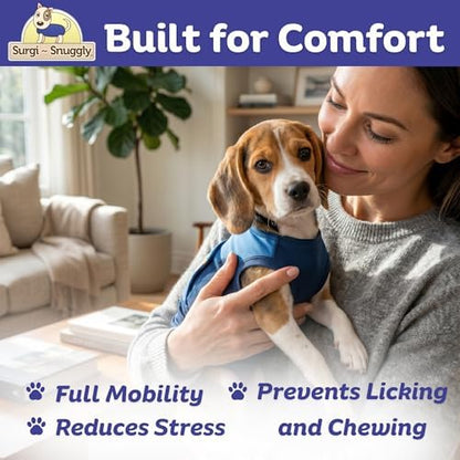 Surgi Snuggly Dog Surgery Recovery Suit, Cone Alternative, Spay/Neuter M