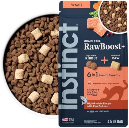 Instinct RawBoost, Dry Cat Food + Freeze Dried, Real Salmon, 4.5 lb Bag