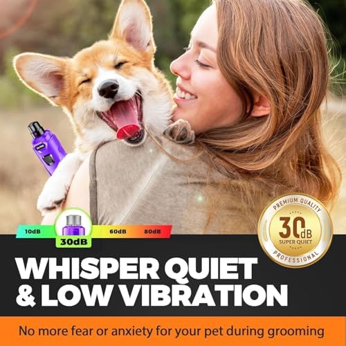Whisper Quiet Dog Nail Grinder Safe & Stress-Free for Sensitive Dogs Cats