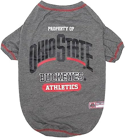 Pets First Collegiate Ohio State Buckeyes Dog T-Shirt, X-Large. - Licensed Shirt for Pets Team Colored with Team Logos.- Premium Stretchable Materials for The Comfrot of Your Dog & Cat.