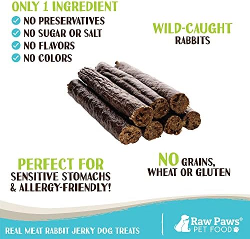Raw Paws Wild-Caught Rabbit Dogs Treats, 6-oz - Single Ingredient