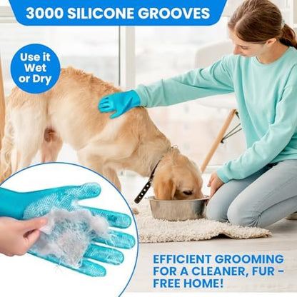 9PCS Pet Grooming & Bathing Kit with Storage Bag for Dogs & Cats