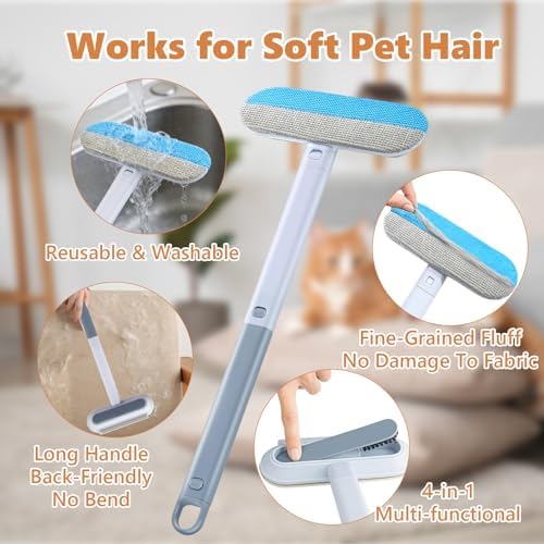 Tiiyee Pet Hair Remover for Furniture, 17in Dog and Cat Hair Removal Brush