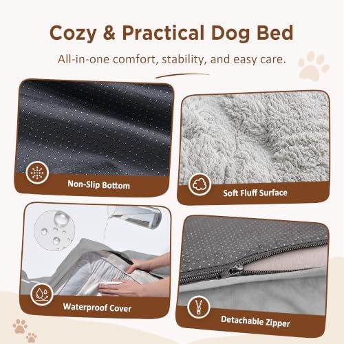 Comfort Expression Waterproof Orthopedic Dog Bed for Extra Large Dogs