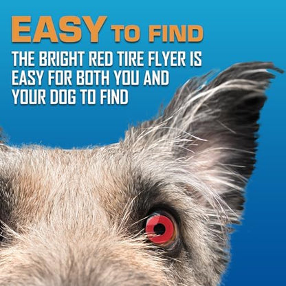 Nerf Dog Atomic Flyer Outdoor Dog Toy, 10 Inch Flying Disc Dog Fetch Toy, Rubber Dog Toy for Medium Dogs and Large Dogs, Red (Pack of 2)