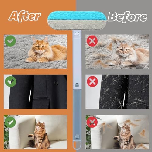 Tiiyee Pet Hair Remover for Furniture, 17in Dog and Cat Hair Removal Brush