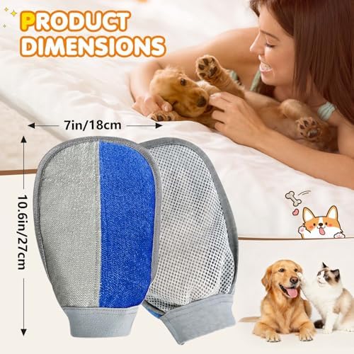 Pet Hair Removal Glove - Pet Hair Remover Glove for Dogs & Cats