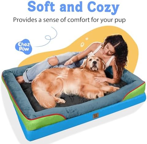 Chez Paw Waterproof Orthopedic XL Dog Bed for Large and Extra Large Dogs