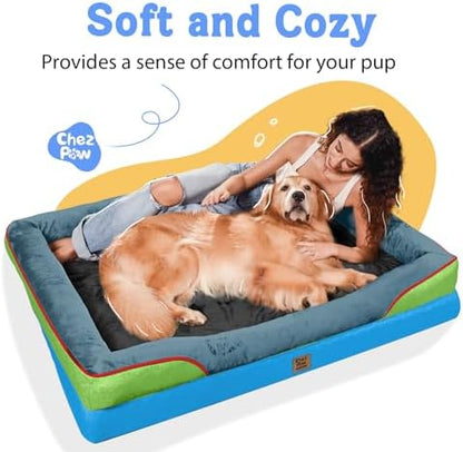 Chez Paw Waterproof Orthopedic XL Dog Bed for Large and Extra Large Dogs