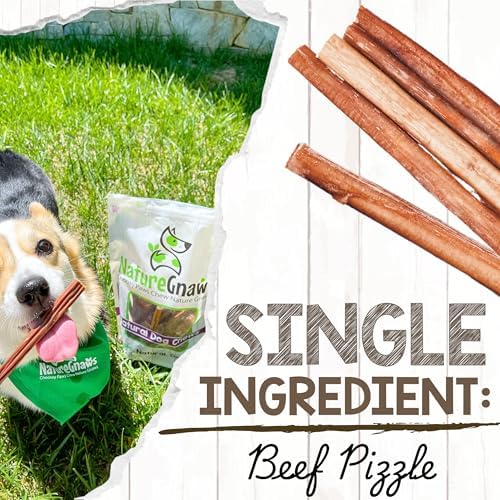Nature Gnaws Thin Bully Sticks 5-6" Rawhide Free Dog Chews, 8 oz