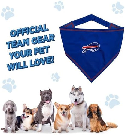 Pets First NFL Buffalo Bills TIE Bandana, Small/Medium. Dog Bandana Scarf Bib for Pet Cat Dog. The Ultimate Game-Day, Party Bandana (BUF-3550-S-M)