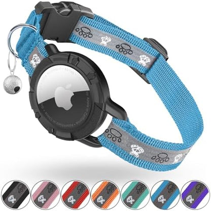 Reflective AirTag Cat Collar, Integrated Cat Collar with Air Tag Holder
