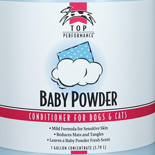 Top Performance Baby Powder Scent Pet Conditioner for Dogs and Cats, Safe for Puppies or Kittens Aged 6 Weeks and Older, 1 Gallon