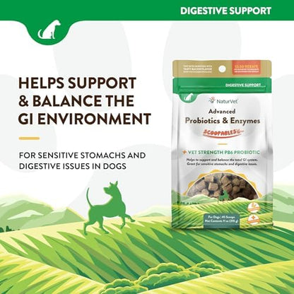 NaturVet Advanced Probiotics for Dogs Scoopables Food Topper - 11oz