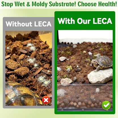 Halatool 2QT Leca Clay Balls for Terrarium Substrate – Lightweight Drainage