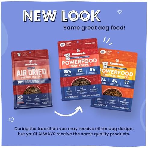 Pawstruck Air Dried Dog Food with Real Chicken, Grain-Free, Made in USA, Non-GMO & Vet Recommended, High Protein Limited Ingredient Full-Feed for All Breeds & Ages, 2lb Bag