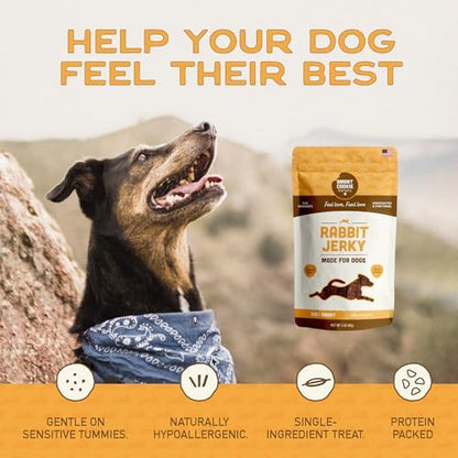 Smart Cookie Jerky Dog Treats - 3 Flavor Variety Pack - Rabbit, Salmon & Duck Jerky - Training Treats for Dogs, Puppies with Allergies, Sensitive Stomachs - Grain Free, Made in USA - 3oz