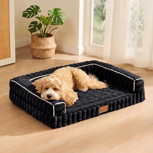 Orthopedic Large Dog Bed Furry Pet Bed, Washable Cover 36''X24''