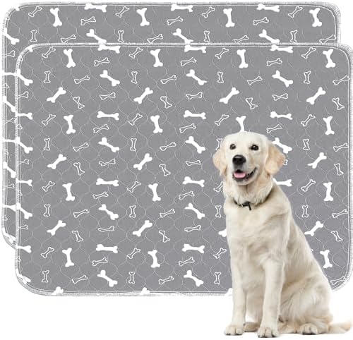 Washable Pee Pad for Dogs, 2 Pack Extra Large Puppy Pads, 48"x60"