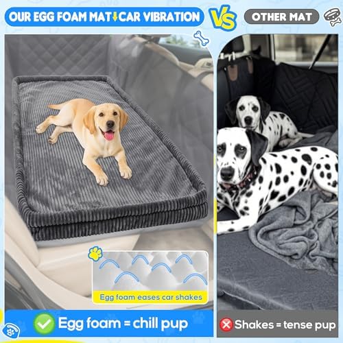 Loiion Dog Car Bed, Non-Slip Backseat Extender Pet Mat 56"x28.7"x2"