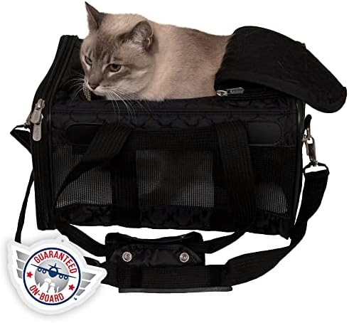 Sherpa Original Deluxe Travel Pet Carrier, Airline Approved & Guaranteed On Board - Black Lattice, Small