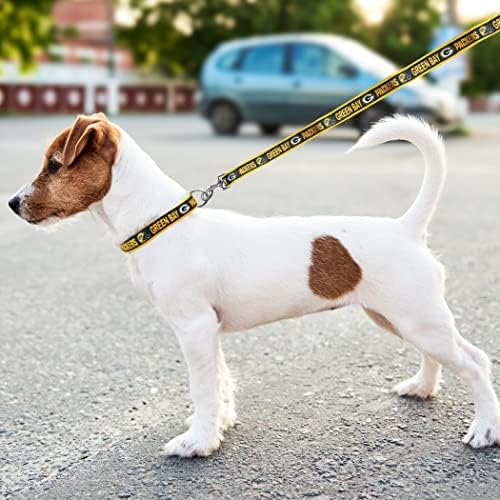 NFL PET Leash Green Bay Packers Dog Leash, Large Football Team Leash for Dogs & Cats. A Shiny & Colorful Cat Leash & Dog Leash Licensed by The NFL