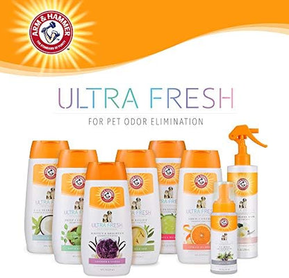 Arm & Hammer for Pets Ultra Fresh Dog Deodorizing Foam,Juniper Mist Scent - No Rinse Waterless Dog Shampoo for Smelly Dogs,Pet Deodorizer,Bathing Supplies,8 Fl Oz,(Pack of 2)