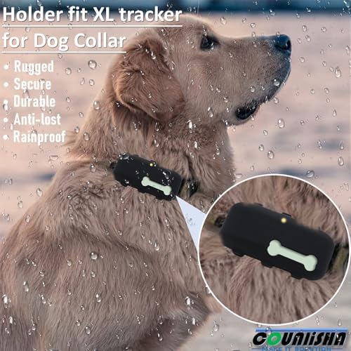 Silicone Holder Compatible for Tractive XL GPS Dog Tracker (Black,1 Pack)