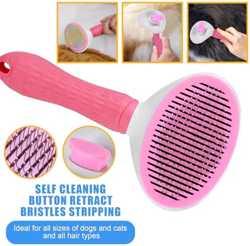 Complete Pet Grooming Solution by Dog - 9PCS Kit with Slicker Brush, Deshedding Tool, and Grooming Comb for All Breeds and Sizes, Promotes Healthy Skin and Coat