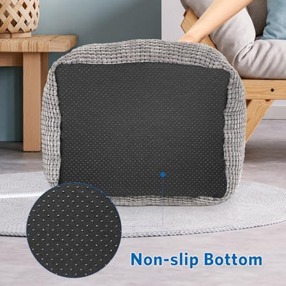 MARUNDA Heated Cats Bed for Indoor Use, Electric Heated Pets Heating for and Small Dogs, Washable Pets Bed with Automatic Heating Pad (23x20x7 Grey)