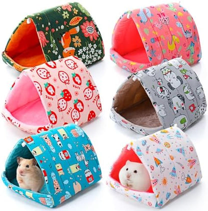 Ripeng 6 Pcs Guinea Pig Hideout Rabbit Bed, 7.9inch Cute Animals