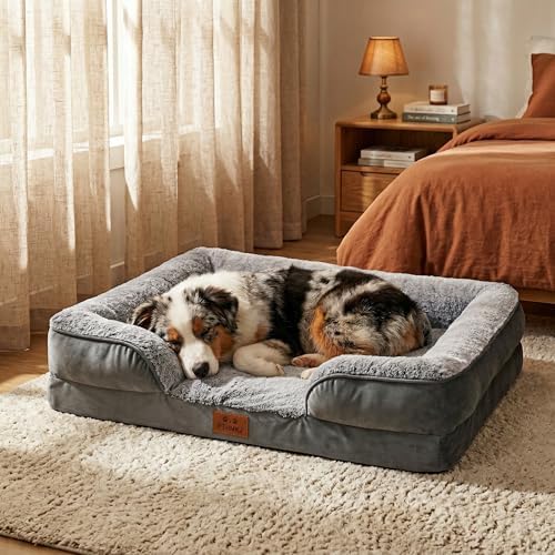 Orthopedic Extra Large Dog Bed, Memory Foam XL Dog Bed Couch, 44" L