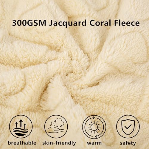 gogobunny Pet Blanket for Dogs Cats, 300GSM Ultra Soft Coral Fleece Blanket, Washable Small Dog Cat Blanket, Calming Crate Mat, Furniture Protector for Couch Bed Car Seat, Beige, 30x40IN
