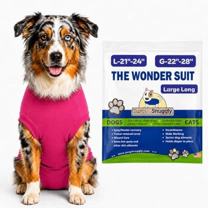 Surgi Snuggly Dog Surgery Recovery Suit, Cone Alternative, Spay/Neuter LL