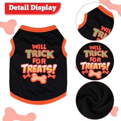 hoyuwak 8 Pieces Pet Shirts Funny Dog Printed Clothes Dog Sleeveless Vests