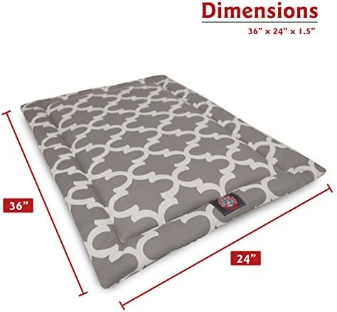 36" Trellis Gray Crate Dog Bed Mat By Majestic Pet Products