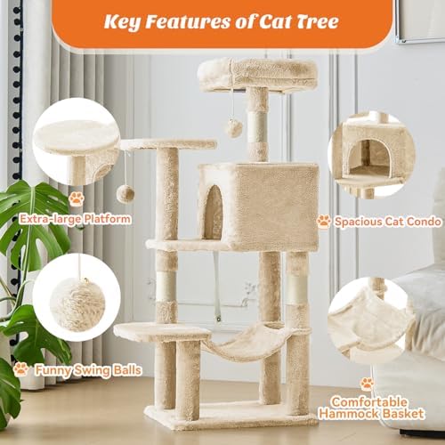 44 Inch Small Cat Tree Tower for Indoor Cats and Kittens