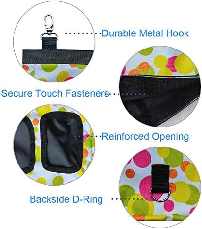 RIOUSSI Guinea Pig Hay Feeder, Hanging Rabbit Hay Feeder Bag. Colorful Dots