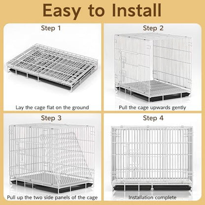 Small Animal Cage Indoor, Hamster Cage with Water Bottle & Food Bowl & Washable Small Nest, Guinea Pig Cage for Ferret, Chinchilla, Bunny, Kitten, Hedgehog, Squirrel, Rat, Rabbit