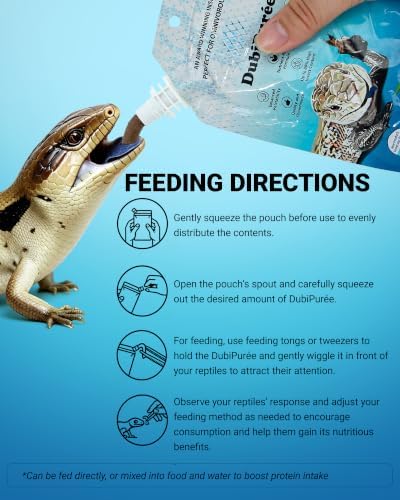 Crested Gecko Food Insect Puree-Dubia Paste Reptile Food Made with Fresh Insects 2.82oz