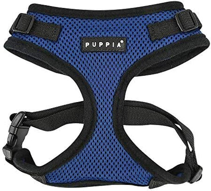 Puppia Authentic RiteFit Harness with Adjustable Neck, Small, Royal Blue
