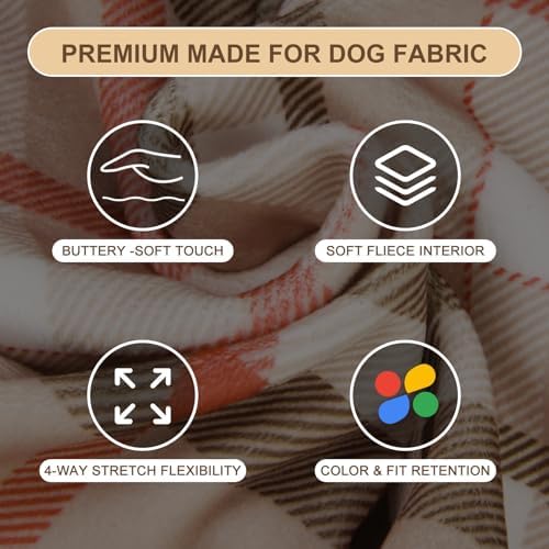 BEAUTYZOO Dog Hoodie Sweaters for Small Medium Large Size Dogs Girls Boys- Premium Quality, Ultra Soft, Superior Comfort Fit, Fleece Lined Hooded Sweatshirt- Cold Weather Pet Clothes Winter Coat,Plaid