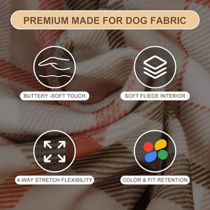BEAUTYZOO Dog Hoodie Sweaters for Small Medium Large Size Dogs Girls Boys- Premium Quality, Ultra Soft, Superior Comfort Fit, Fleece Lined Hooded Sweatshirt- Cold Weather Pet Clothes Winter Coat,Plaid