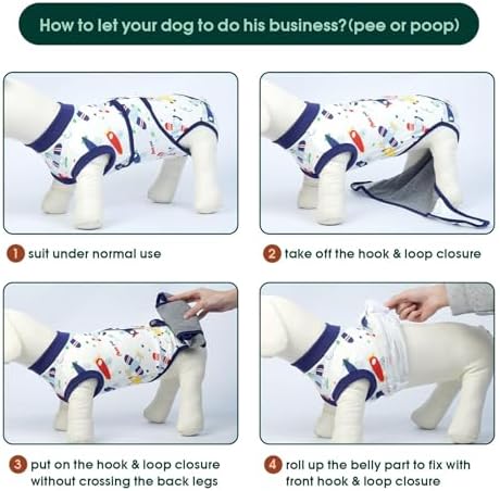 Kuoser Recovery Suit for Dogs Cats, Soft Dog Surgery Suit Female Male Spay