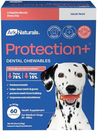Ark Naturals Protection+ Brushless Toothpaste Chews - Medium Breeds (60 ct)